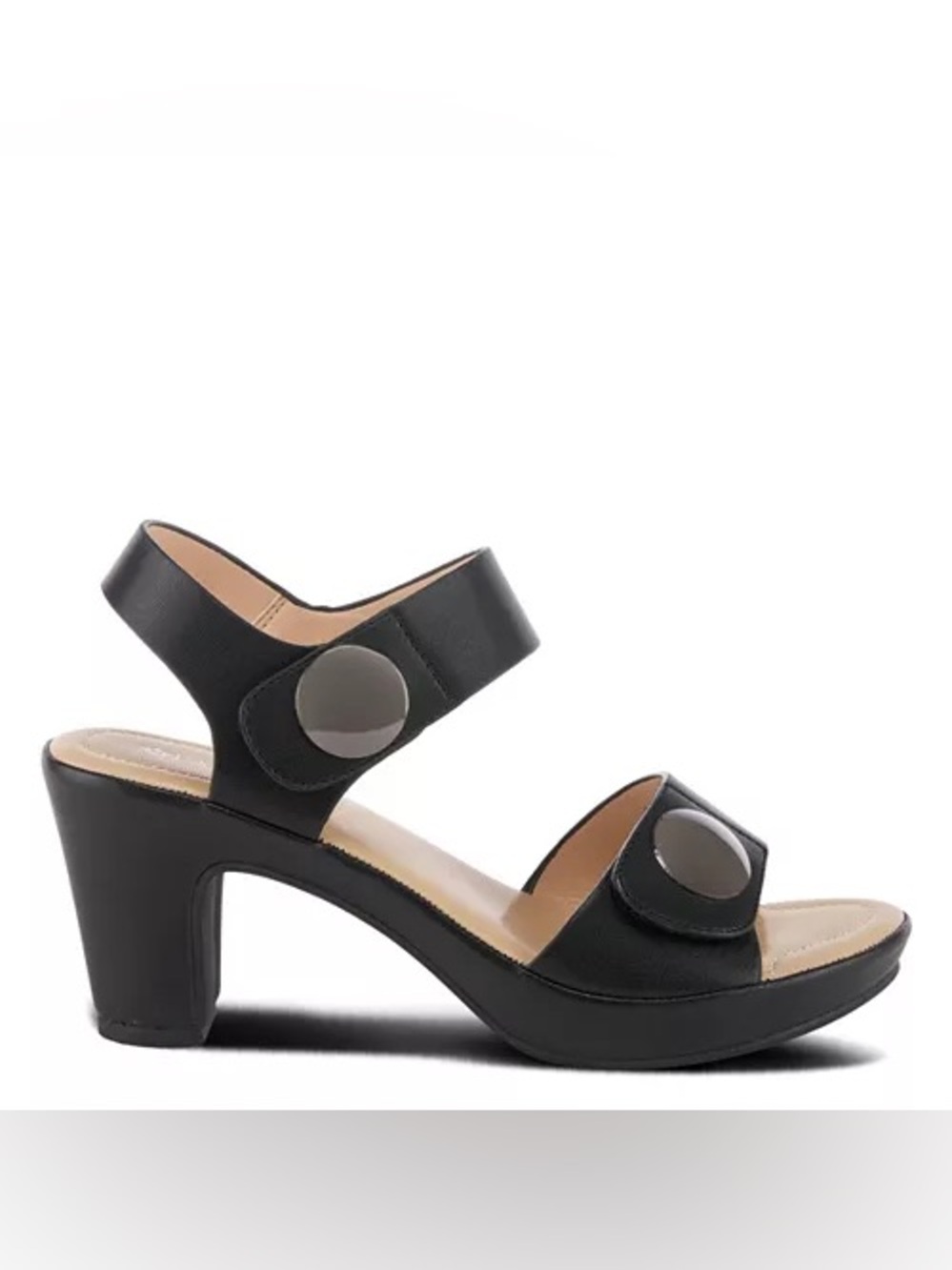 Patrizia By Spring Step Heeled Sandals Black Women’s Size 8.5